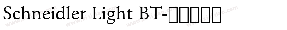 Schneidler Light BT字体转换